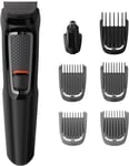 7-In-1 All-In-One Trimmer, Series 3000 Grooming Kit for Beard & Hair with 7 Atta