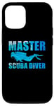 Coque pour iPhone 12/12 Pro Master Scuba Diver Funny Diving Divers For Men Women