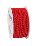 C.E. Pattberg MOSEL Ficelle rouge, 25 m de Cordelette Tissée, Largeur 4 mm, Accessoire pour Décoration, Bricolage, Travaux Manuels et Emballage Cadeau