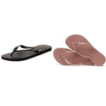 Havaianas Unisex Top Flip Flops, Black, 9/10 UK, Unisex Adults, Brasil, Flip Flop, Black, 9/10 UK