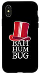 Coque pour iPhone X/XS "Bah Humbug" est Humour de Scrooge Un Blague Anti Noël Drôle