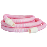 Tuyau Flottant Piscine 9 m ø 38 Bi Couleur Blanc/Rose + Embout Tournant - Diamètre 38Mm - Technologie Spiralée Haute Performance Anti Ecrasement