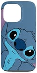 Coque pour iPhone 13 Pro Disney Lilo et Stitch Cute Stitch Tête de couture Gris ardoise