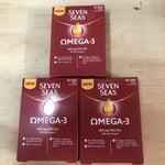 3 X Seven Seas Omega-3 300mg and Fish Oil 500mg Supplement Capsules BBE:- 09/25