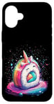 Coque pour iPhone 16 Plus Adorable rouleau de sushi licorne arc-en-ciel fantaisiste