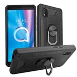 Case for Alcatel 1B (2020) Phone Cover Magnetic Ring Holder Stand Black