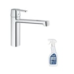 Robinet de cuisine GROHE Get chromé + nettoyant Grohclean