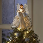 LED ängel julgranstopp stjärna julängel ängel julgransprydnader julgranstopp dekoration ljusängel fe figur ornament