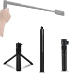 Perche à Selfie pour X3, Invisible Bullet Time Selfie Stick+Trépied Monpod+Rotatif Alliage d'aluminium Poignée pour X3/One X2/One RS/GO 3/Action 2/GoPro, Rallonge 111 cm