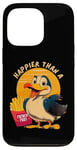 Coque pour iPhone 13 Pro Drôle unisexe Happier Than a Seagull with Fries