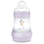 mam - Biberon Easy Start Anti-Colique 0+ mois débit lent (160 ml) Lilas – Biberon pour réduire les coliques et l'inconfort de bébé – Biberon bébé compatible avec l'allaitement maternel