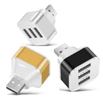 Portable Mobile Phone Charger Mini Hub Socket 3 Port Splitter USB 2.0 Hub