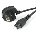 EXC RB-290AB1 C5 to 3 Pin UK Cloverleaf Power Cable - Black