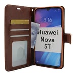 Crazy Horse Wallet Huawei Nova 5T (Brun)