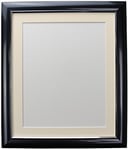 FRAMES BY POST Soda Picture Photo and Poster Frame, Plastic, Charcoal with Ivory Mount, 50 x 70 cm Image Size A2