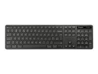 Targus Ecosmart - Tastatur - Full Size - Bakteriedrepende Middel - Trådløs - Bluetooth 5.0, 2.4 Ghz - Qwerty - Nordisk - Svart