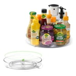 FRIBERG Lazy Susan Étagère à épices rotative à 360°, carrousel rotatif pour réfrigérateur, épices Condiment Rangement de Cuisine(Diamètre 27cm)