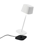 Zafferano, Lampe Ofelia, Lampe de Table Rechargeable et Sans Fil avec Contrôle Tactile, Utilisable également comme Lampe d'Extérieur, Dimmer 2700-3000 K, Hauteur 29 cm, Couleur Blanc