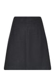 Slfmercy-Ula Hw Mini Wool Skirt Grey Selected Femme