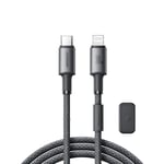 Joyroom USB-C till Lightning 480Mbps Kabel med magnetisk hållare 30W, 1.2m - Grå