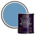 Rust-Oleum Peinture Bleue Résistante à l'eau pour Faïence de Cuisine, Finition Mate - Bleuet 750ml