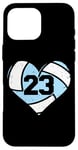 iPhone 16 Pro Max Volleyball Number 23 Jersey Funny Volleyball Heart Game Day Case