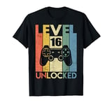 Level 16 Unlocked Tshirt 16th Video Gamer Birthday Boy Gifts T-Shirt