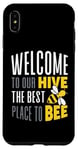 Coque pour iPhone XS Max Joli jeu de mots humoristique « Welcome To Our Hive Bee Conservation »