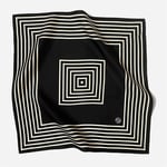 No. 16 Silk Scarf - Black & Cream