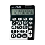 Calculatrice de bureau - 10 chiffres - Grosses touches - Piles et solaire - Mila