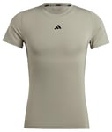 adidas Men's Techfit Short Sleeve T-Shirt, Silver Pebble, XL