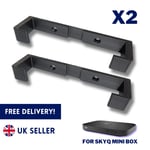 2 Sky Q Mini Box Wall Mount Bracket Holder Clip SkyQ Brackets Clear Worktop UK