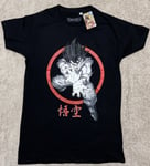 Dragon Ball Z Kamehameha Small S Black Short Sleeve T-shirt NEW Goku Son Saiyan