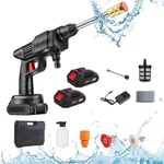 Cordless Pressure Washer, 12V Portable Spray Water Gun 2 battery 