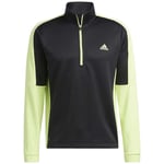 adidas Colour Block Golf Mens 1/4 Zip Pullover Double Knit with Midweight Mesh