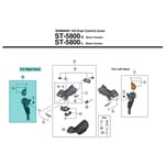 Bras de levier Shimano 105 ST5800 Y01F98020 Noir - Droit