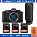 Nikon Zf + 70-200mm f/2.8 VR S + 3 SanDisk 32GB Extreme PRO UHS-II SDXC 300 MB/s + Ebook '20 Techniques pour Réussir vos Photos' - Appareil Photo Hybride