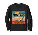 Sloth treadmill relaxed eyes closed humorous retirement lazy Long Sleeve T-Shirt