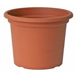 Lhicum Geo Pot à plantes en plastique Rond 15cm x 11cm Terre cuite