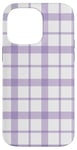 iPhone 14 Pro Max Purple White Checkered Plaid Flannel Gingham Pattern Checker Case