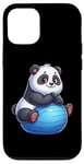 Coque pour iPhone 14 Panda on Balle d'exercice Gym Fitness Entraînement