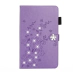 Trolsk Flower Rhinestone Wallet (iPad 10,2) - Lilla