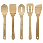 Mason Cash Kitchen Essentials 5 Piece Quality Bamboo Cooking Utensil Set