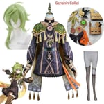 Genshin Impact Sumeru Collei Cosplay Kostym Peruk Grönt hår Genshin Collei Kostymer Full Set Cosplay S