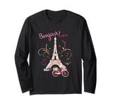 Bonjour Paris Eiffel Tower The Sign Of Love France Parisian Long Sleeve T-Shirt