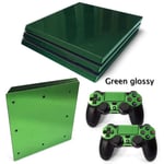 Kit De Autocollants Skin Decal Pour Ps4 Pro Galvanoplastie Console De Jeu Pro Galvanoplastie Or, Galvanoplastie T1 Vert