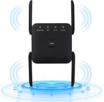 Répéteur WiFi Amplificateur WiFi AC1200 Mbps,WiFi Extender, Bouton WPS, Play and Plug, Répéteur WiFi Puissant avec Un Port Ethernet,Compatible avec Toutes Les Box Internet (Noir)