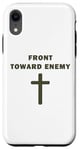 iPhone XR Front Toward Enemy – Christian Faith Military Cross of Jesus Case