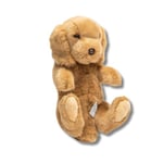 La Pelucherie - Ma Peluche Cocker Théo - Petit Assis 30 cm Brun - Doudou Cocker Tout Doux pour Bébé - Peluche Réaliste et Fabriquée Main - Garantie à Vie - Marque Française