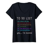 Womens Funny Wallow In Self Pity To Do List Depression Gift V-Neck T-Shirt